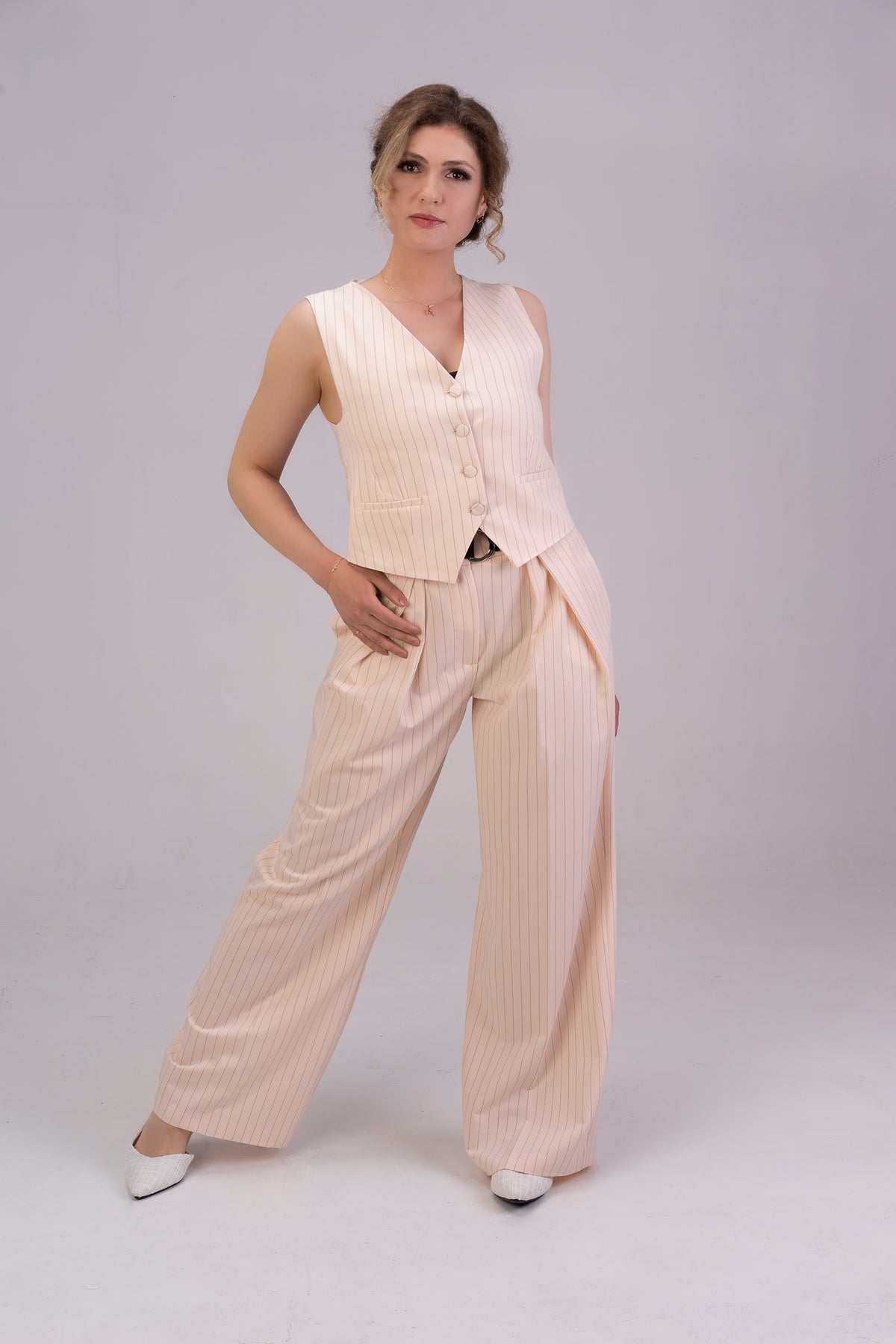 Cream-gilet-and-wide-leg-trousers-set-co-ord-for-women